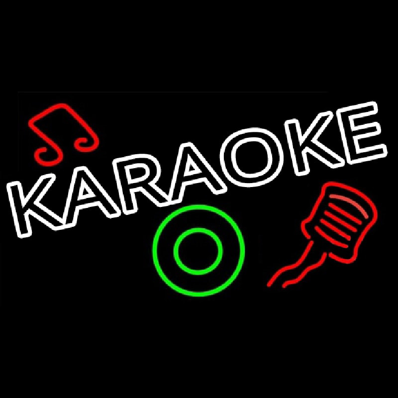 Karaoke With Mic Neonkyltti