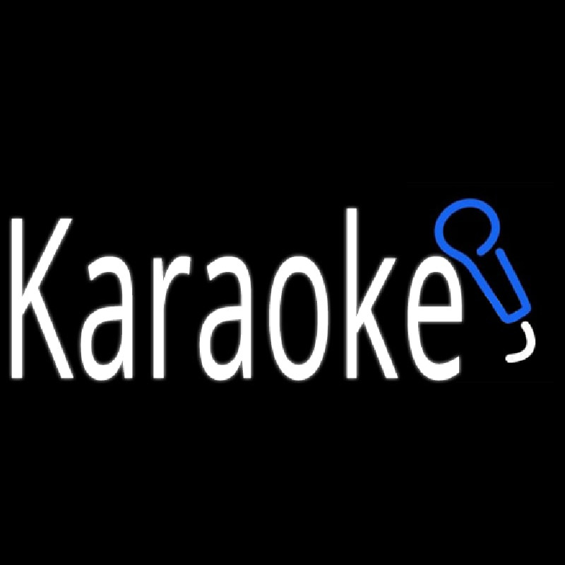 Karaoke With Mic Neonkyltti