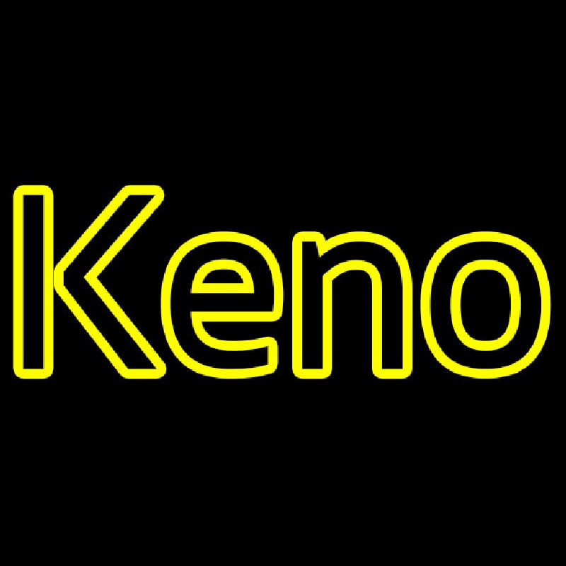 Keno With Oval Border 1 Neonkyltti
