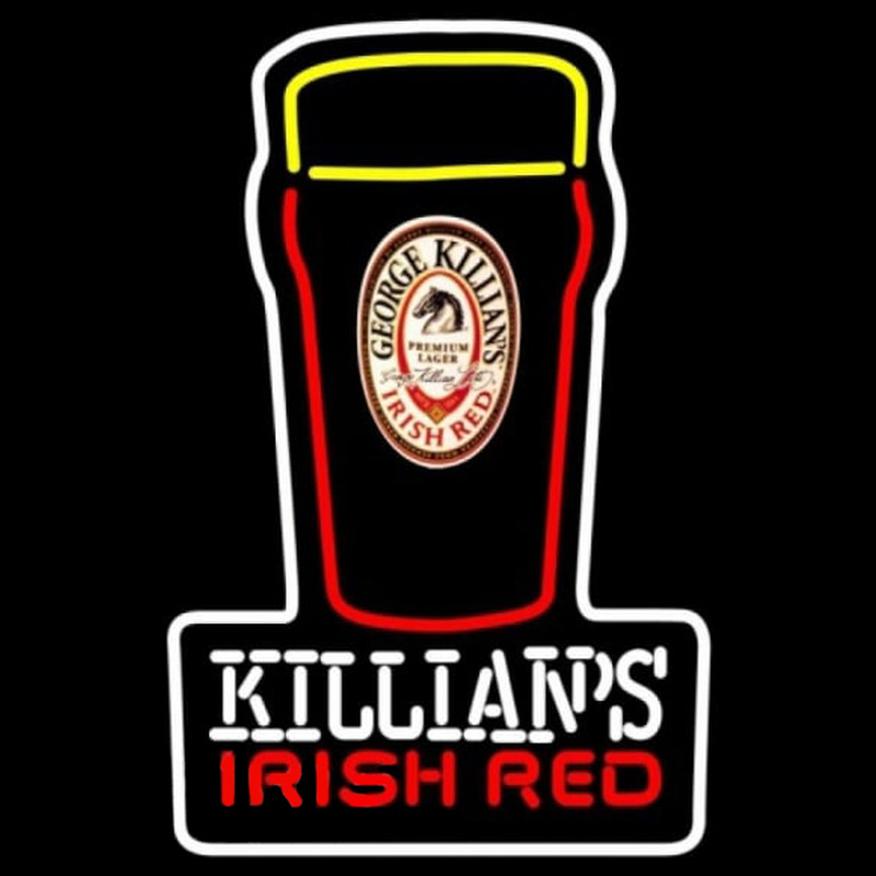 Killians Irish Red Pint Glass Of Beer Sign Neonkyltti