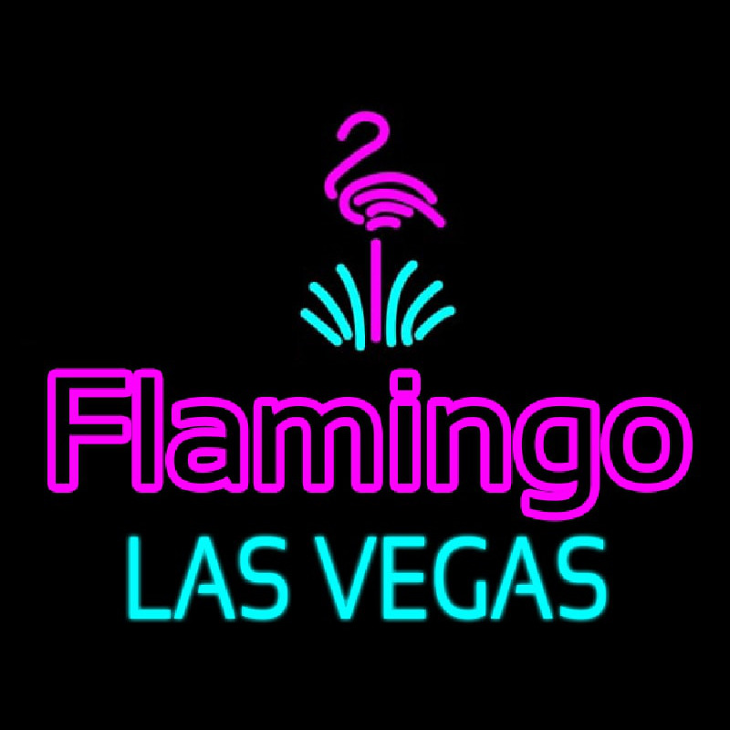 Large Flamingo Hotel Las Vegas Neonkyltti