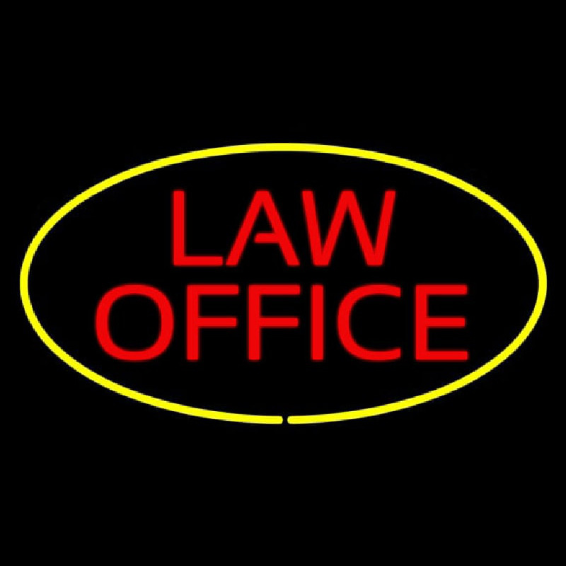 Law Office Oval Yellow Neonkyltti