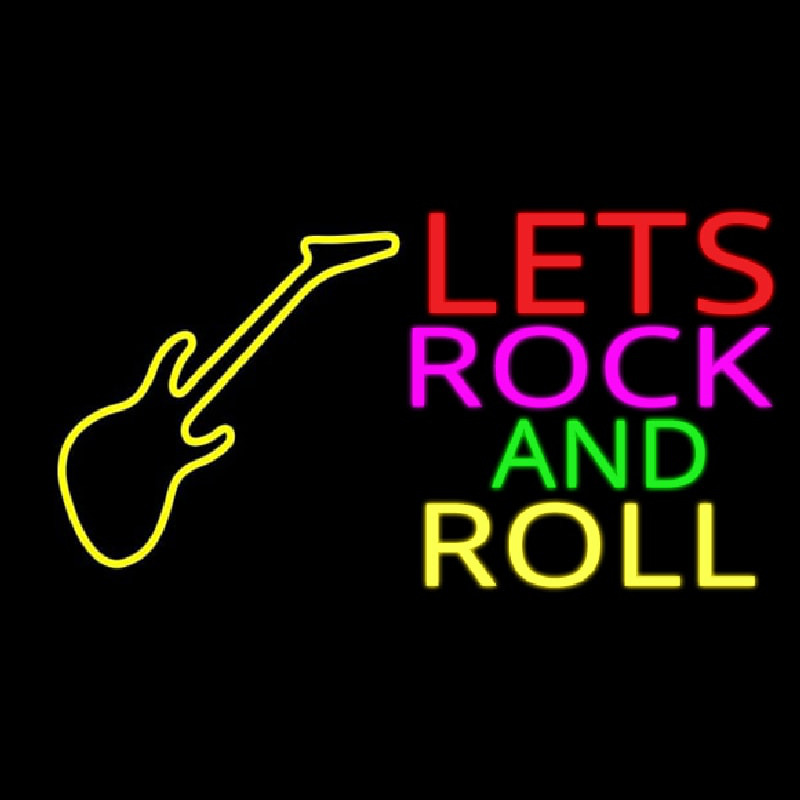 Lets Rock And Roll Neonkyltti