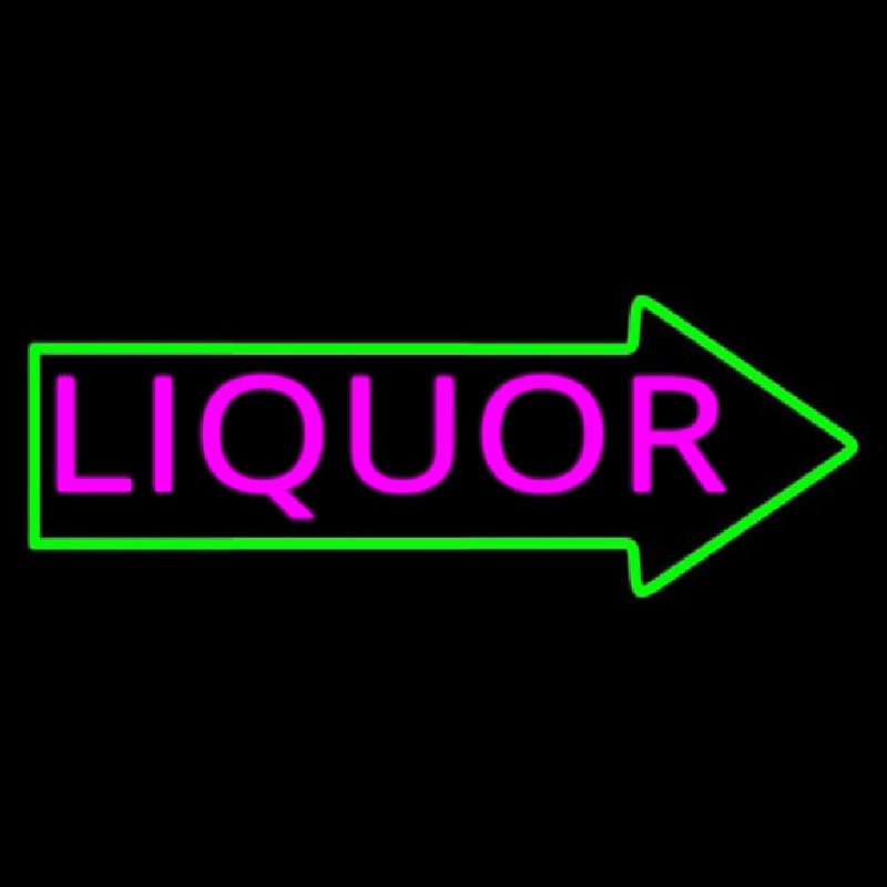 Liquor With Arrow Neonkyltti