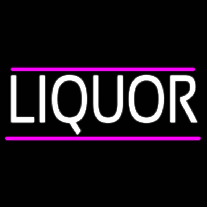 Liquors With Pink Out Line Neonkyltti