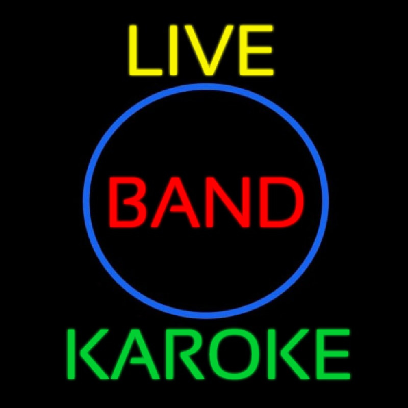 Live Band Karaoke Neonkyltti