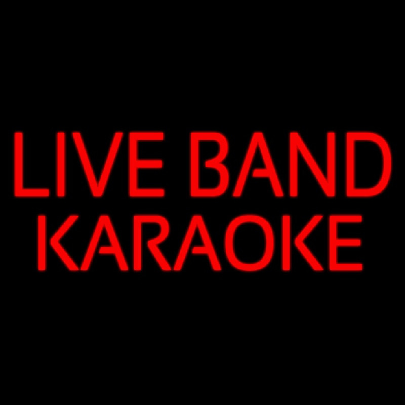 Live Band Karaoke Neonkyltti