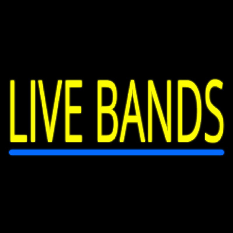 Live Bands Block Neonkyltti