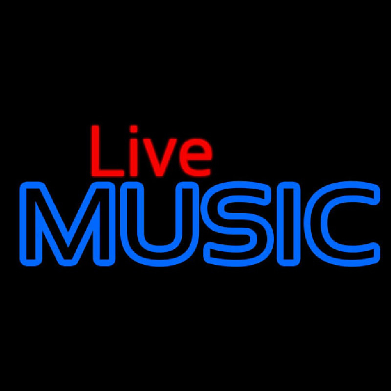 Live Music Blue 1 Neonkyltti