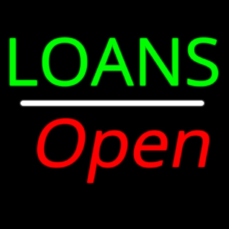 Loans Open White Line Neonkyltti