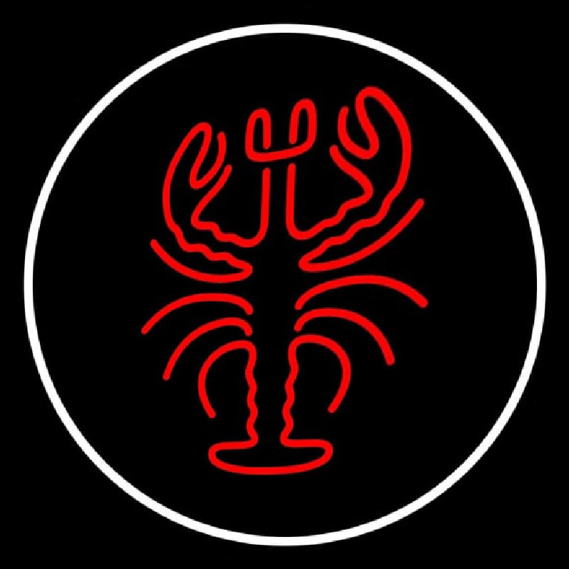 Lobster Logo Oval Neonkyltti