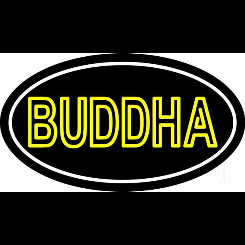Lord Buddha With Border Neonkyltti