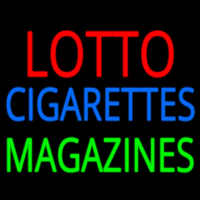 Lotto Cigarettes Magazines Neonkyltti