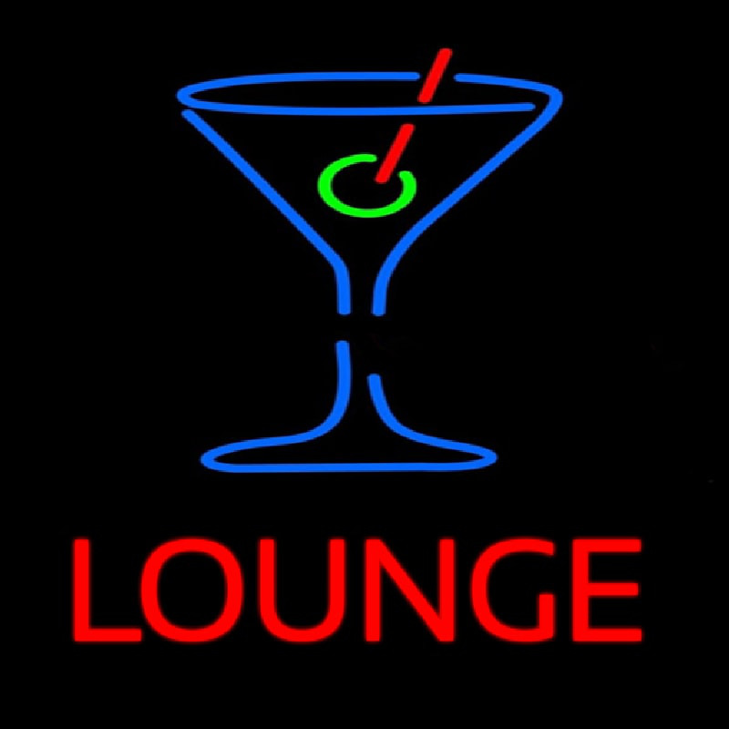 Lounge With Martini Glass Neonkyltti