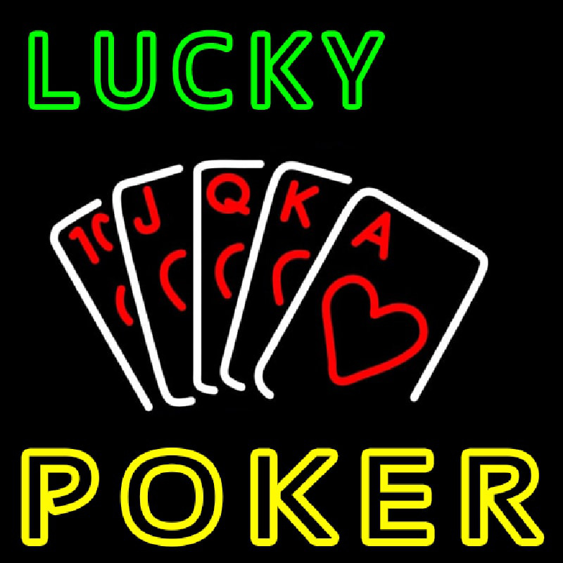 Lucky Poker Neonkyltti