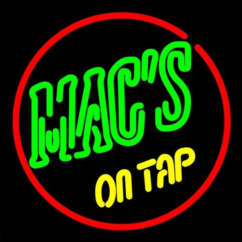 Macs On Tap Neonkyltti