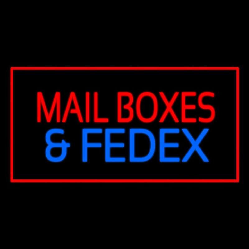 Mail Bo es And Fede  Rectangle Red Neonkyltti