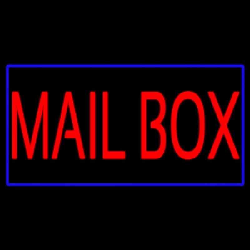 Mailbo  Blue Border Neonkyltti