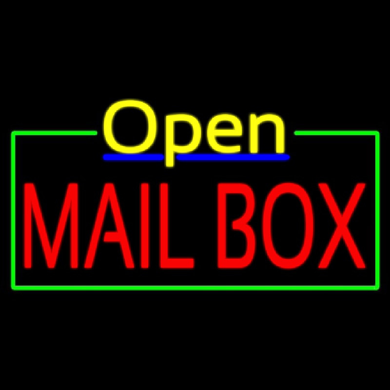 Mailbo  Open Neonkyltti
