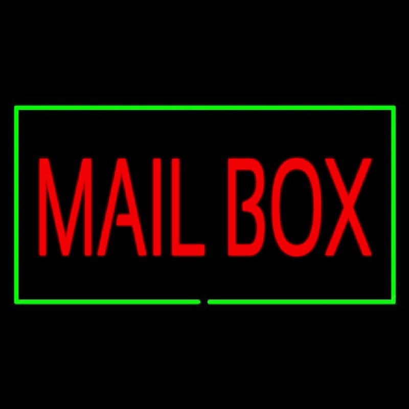 Mailbo  Rectangle Green Neonkyltti