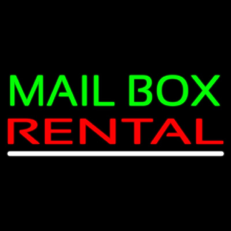 Mailbo  Rental White Line Neonkyltti