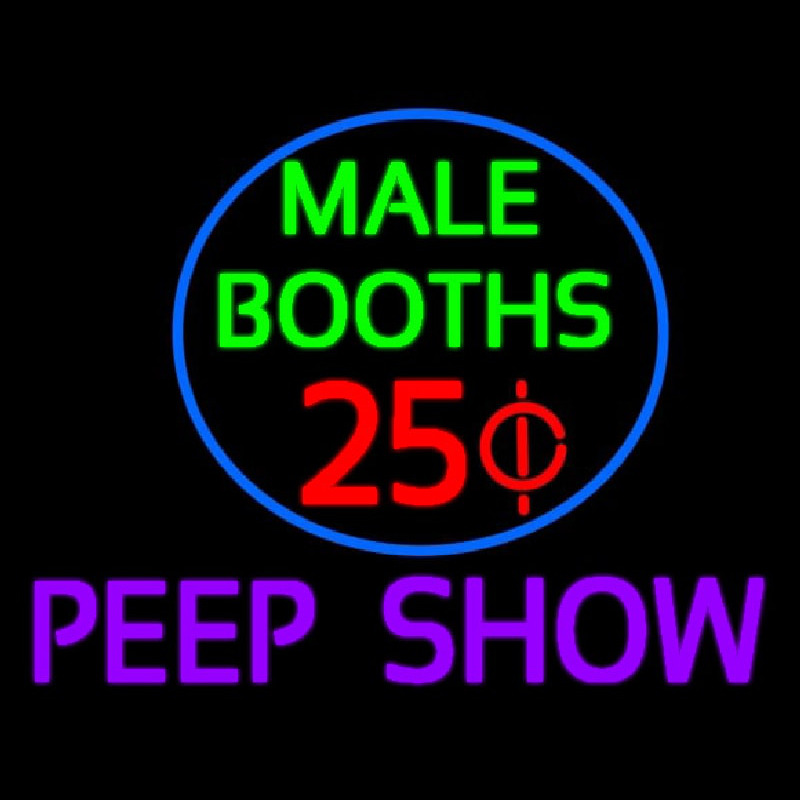 Male Booths Peep Show Neonkyltti