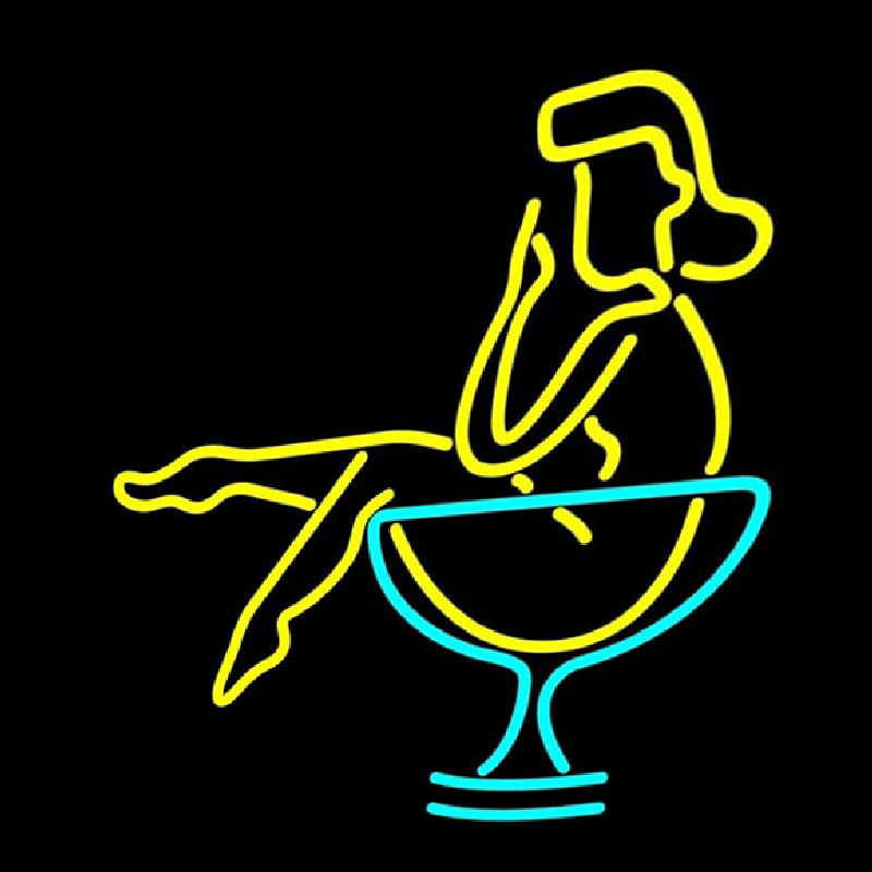Martini Girl In Glass Neonkyltti