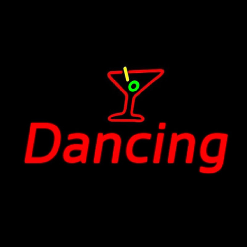 Martini Glass Dancing Neonkyltti
