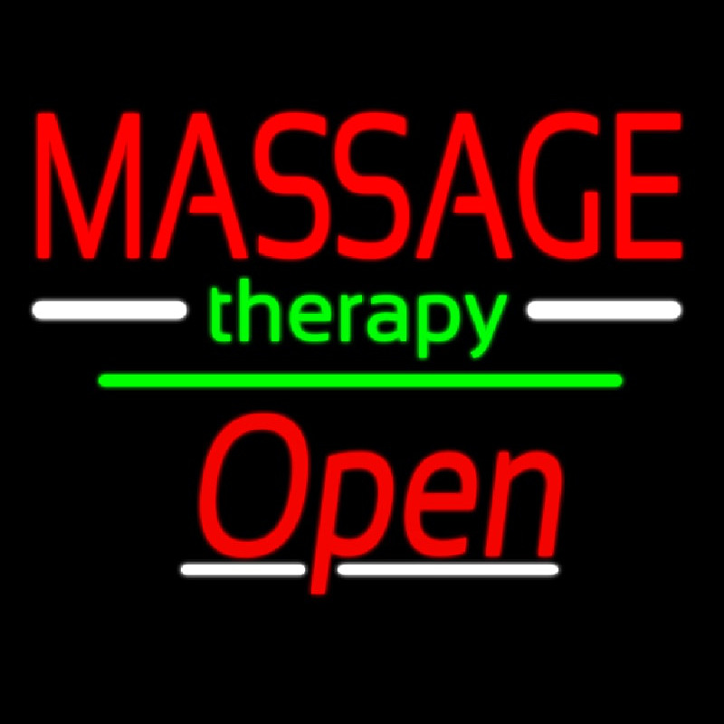 Massage Therapy Open Yellow Line Neonkyltti