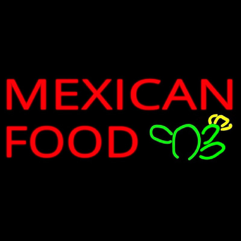 Me ican Food Logo Neonkyltti