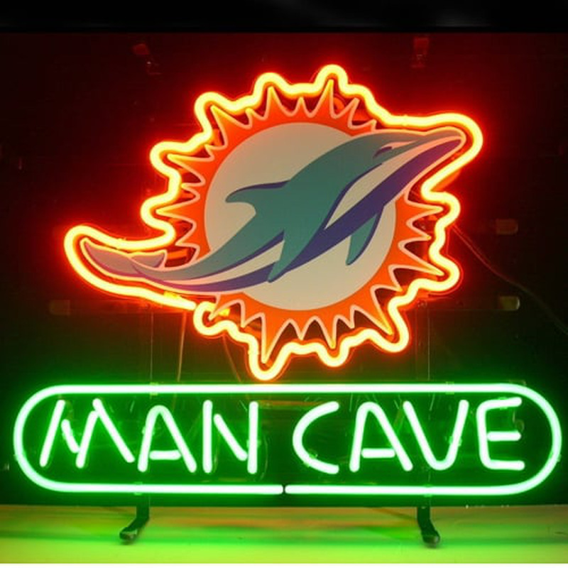 Miami Dolphin Man Cave Kauppa Avoinna Neonkyltti