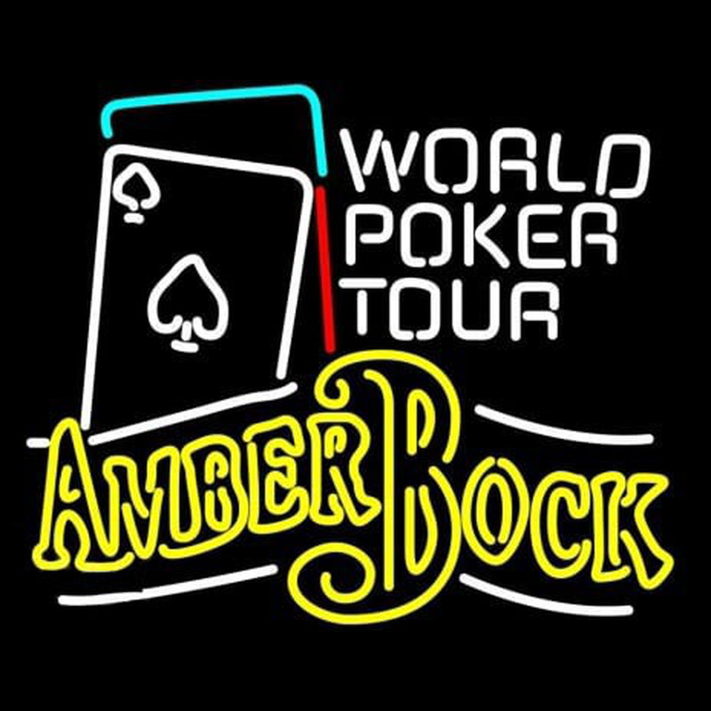 Michelob Amber Bock World Poker Tour Neonkyltti