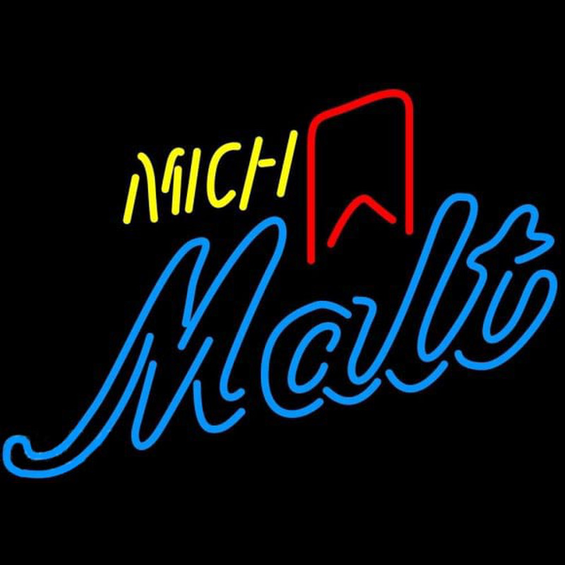 Michelob Mich Malt Red Ribbon Beer Sign Neonkyltti