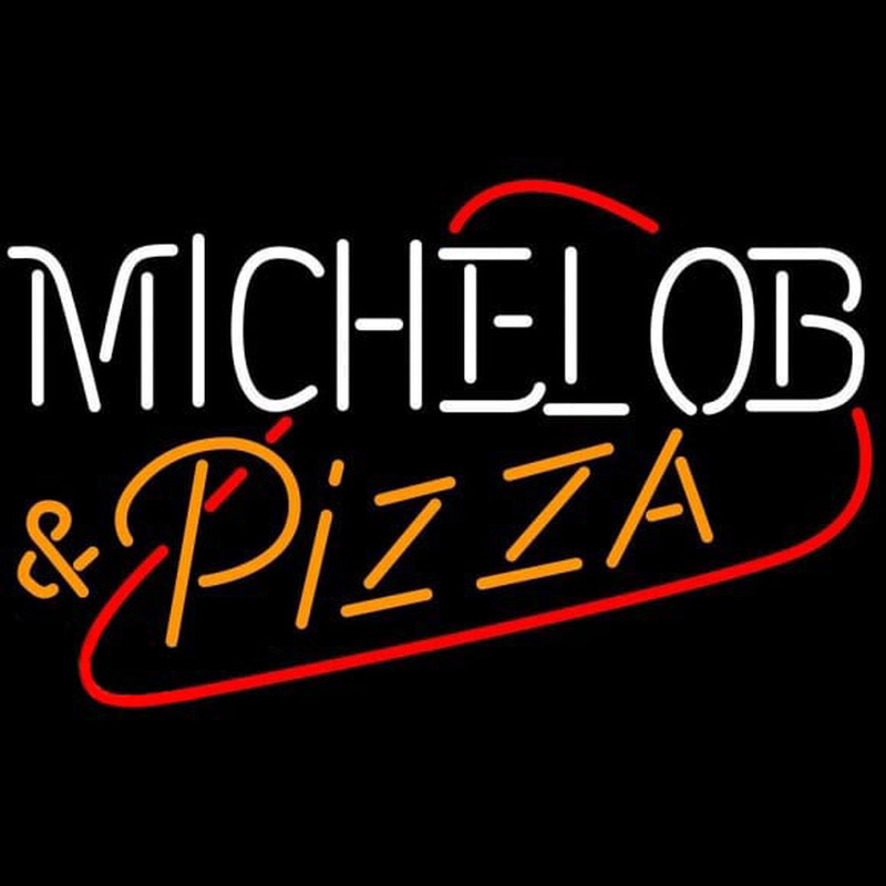 Michelob Pizza Beer Sign Neonkyltti