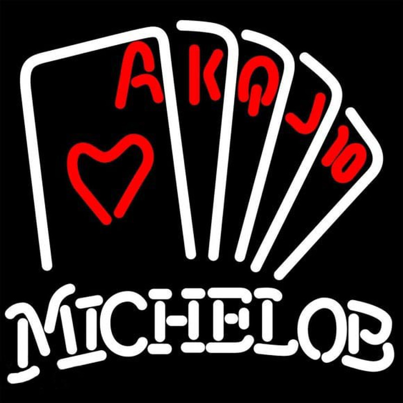 Michelob Poker Series Beer Sign Neonkyltti