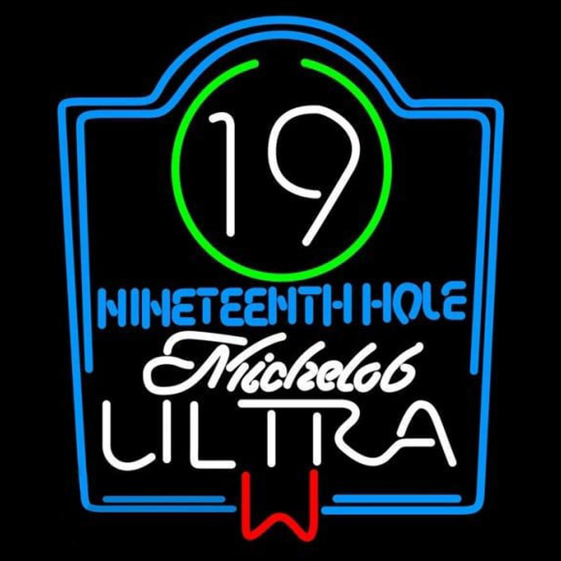 Michelob Ultra 19th Hole Beer Sign Neonkyltti