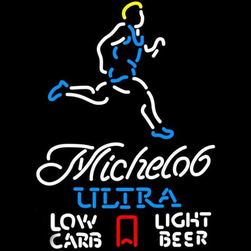 Michelob Ultra Light Low Carb Jogger Beer Sign Neonkyltti