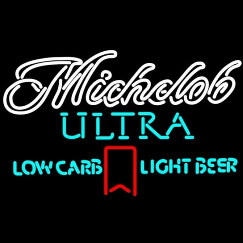 Michelob Ultra Light Low Carb Red Ribbon Neonkyltti