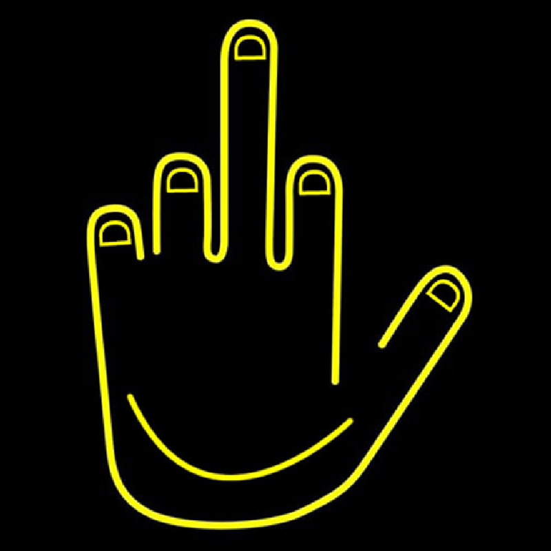Middle Finger Fuck You Neonkyltti