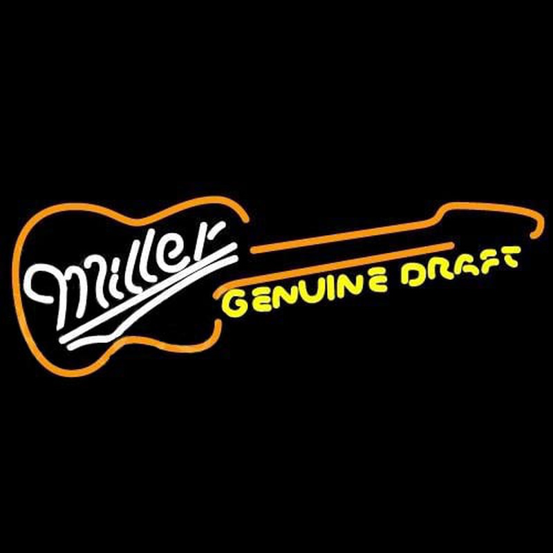 Miller Country Guitar Beer Sign Neonkyltti