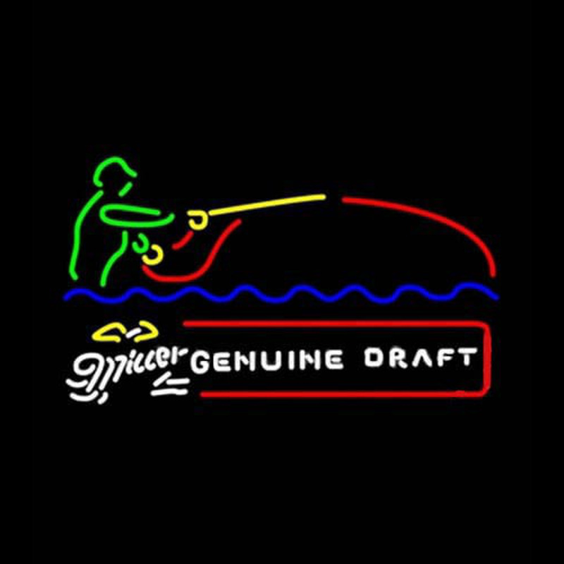 Miller Genuine Draft Fisherman Neonkyltti