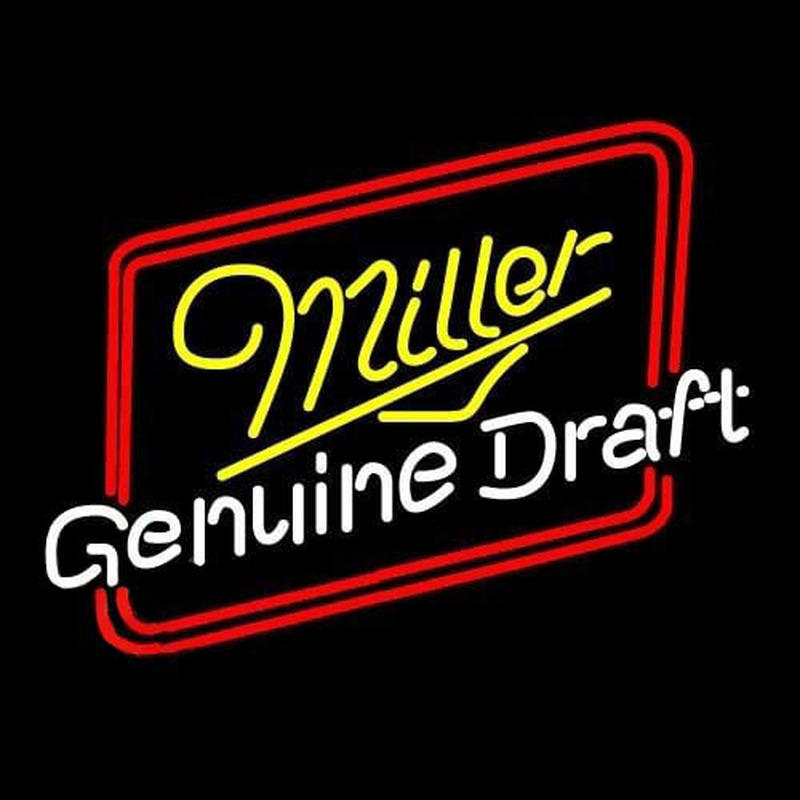 Miller Genuine Draft Hollywood Beer Sign Neonkyltti