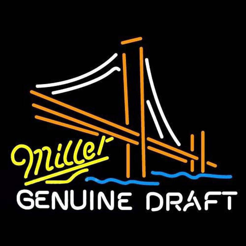Miller Golden Gate Bridge Beer Sign Neonkyltti