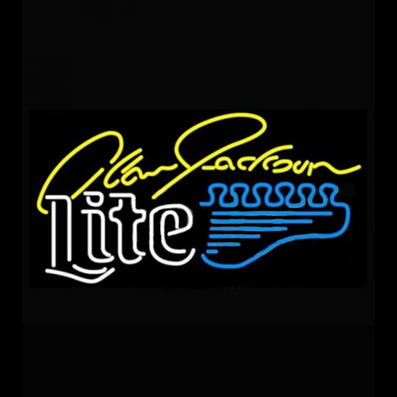 Miller Lite Alan Jackson Guitar Neonkyltti