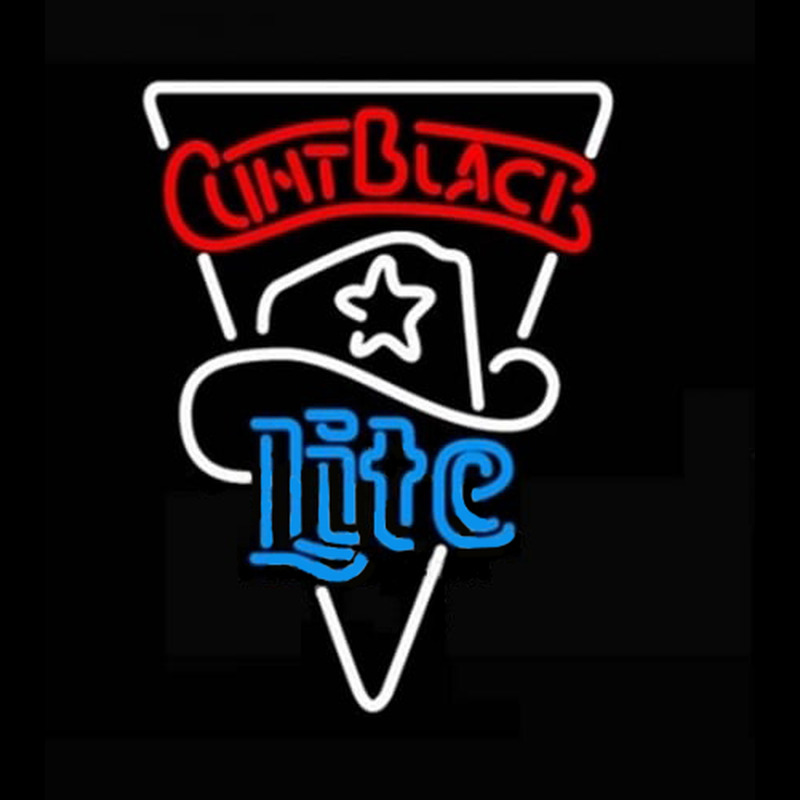 Miller Lite Clint Black Star Neonkyltti