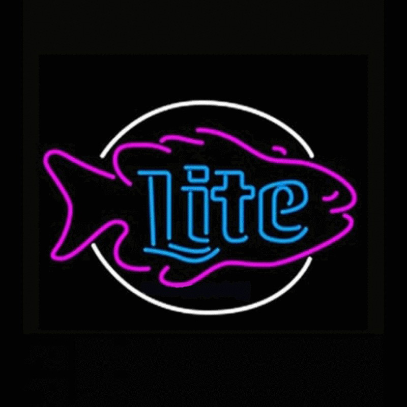 Miller Lite Fish Neonkyltti