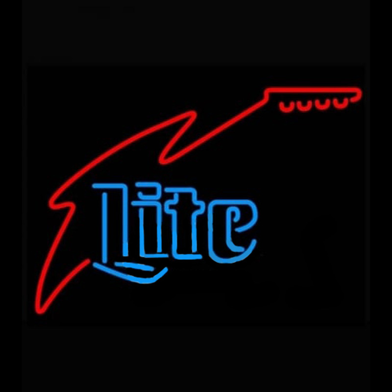 Miller Lite Guitar Neonkyltti