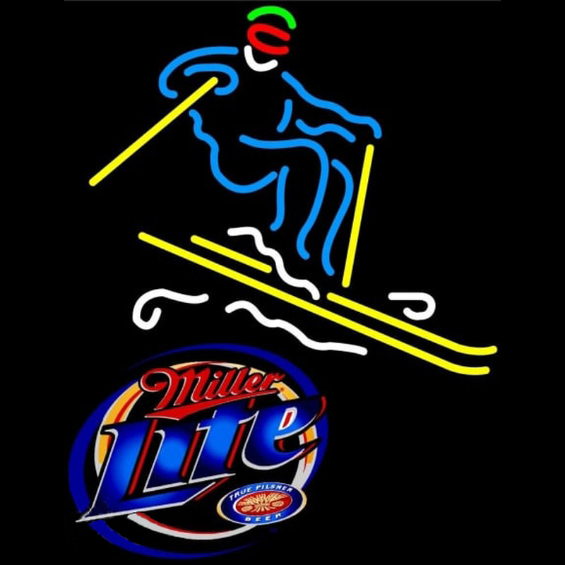 Miller Lite with Skier Neonkyltti