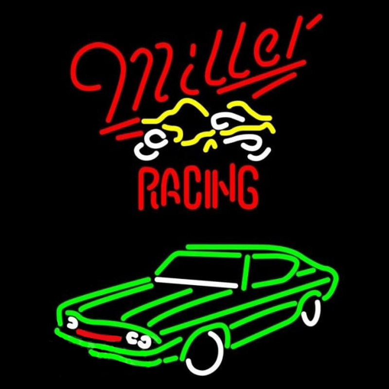Miller Racing NASCAR Beer Sign Neonkyltti