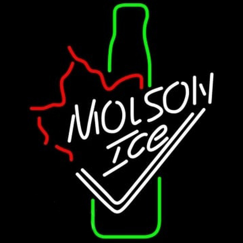 Molson Ice Bottle Neonkyltti